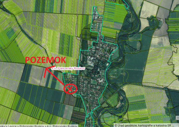 Stavebný pozemok - Pohronský Ruskov - 2733m2