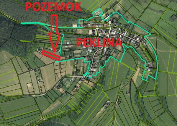 Stavebný pozemok - Dolný Hričov - Peklina - 2108m2