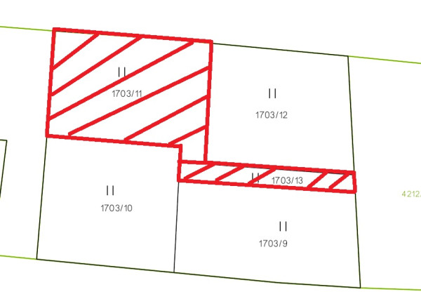 Handlová - záhrada pre chatku - 450m2